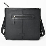 AMERICAN DARLING Artisan Hand-Tooled Leather Crossbody Bag Cactus Sunflower Art