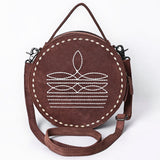 American Darling Genuine Suede Leather Women Canteen Bag Western Handbag Purse | Travel Clutch
