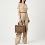 American Darling Tote Bag Western Genuine Leather Handbag with Boot Stitched Design Rivets and Premium YKK Zipper