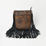 American Darling Vintage Leather Crossbody Bag Studded Conchos Western Stitching
