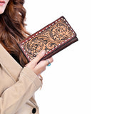 American Darling Wallet Hand Tooled Genuine Leather Women's Handbag Purse