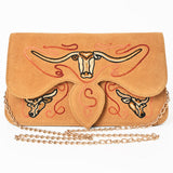 American Darling Rodeo Embroidered Suede Crossbody Bag Cowboy Gold