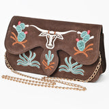 American Darling Rodeo Embroidered Suede Crossbody Bag Cowboy Gold by Hilason – Cowboy and equestrian accessories
