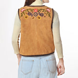 American Darling Western Apparel Embroidered Premium Suede Fabric Handcrafted Heritage Vest for Women