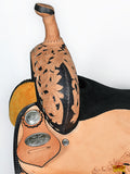 Hilason Western Horse Barrel Racing Trail American Leather Saddle Brown