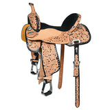 Hilason W. H. Barrel Racing Trail American Leather Saddle Brown – by Hilason – Cowboy and equestrian accessories