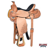 HILASON Western American Leather Horse Saddle Ranch Roping Cowboy With Tack Set