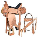 HILASON Western American Leather Horse Saddle Ranch Roping Cowboy With Tack Set