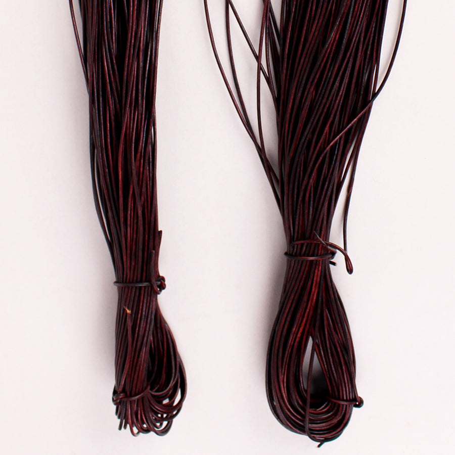 HILASON Thin Round Genuine Leather Cord Thread Lacing 2 Ft and 3 Ft Lengths Beading & Repairs DIY Crafts