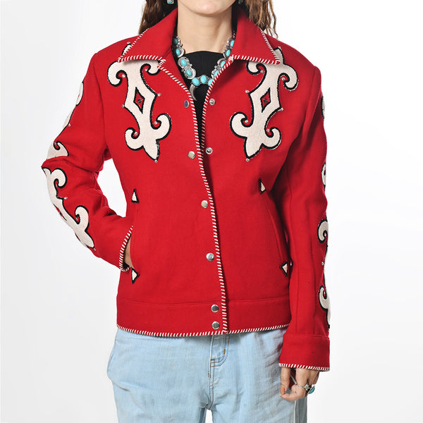 American Darling Western Embroidered Apparel - Artisan Handcrafted Woolen Jacket - Uhorse