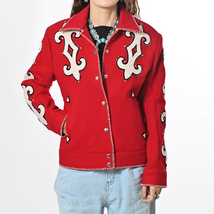 American Darling Western Embroidered Apparel - Artisan Handcrafted Woolen Jacket - Uhorse