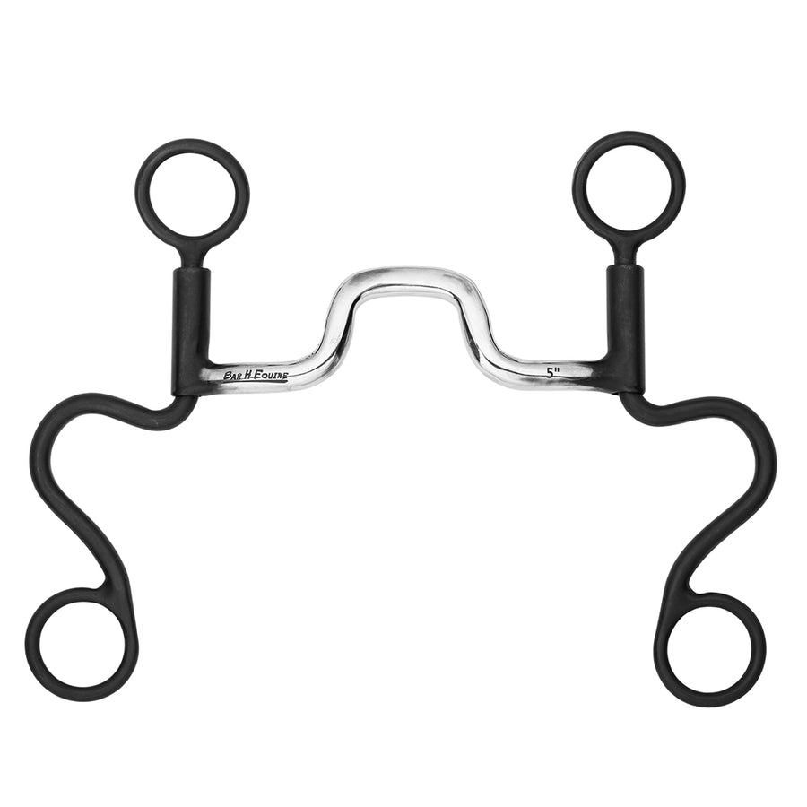 BAR H EQUINE Western Antique Short Shank Bit with High Port Tongue Relief Mouthpiece - Uhorse