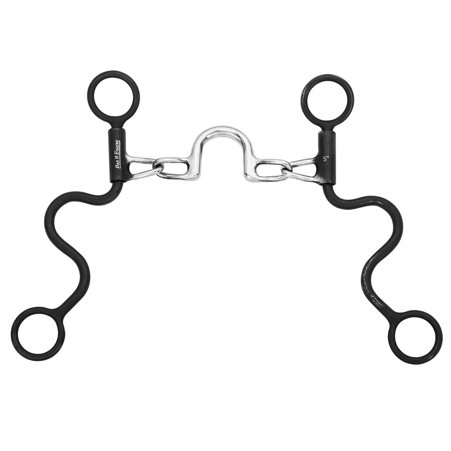 BAR H EQUINE Western Antique Cavalry Shank Bit with Ported Chain Mouthpiece - Uhorse