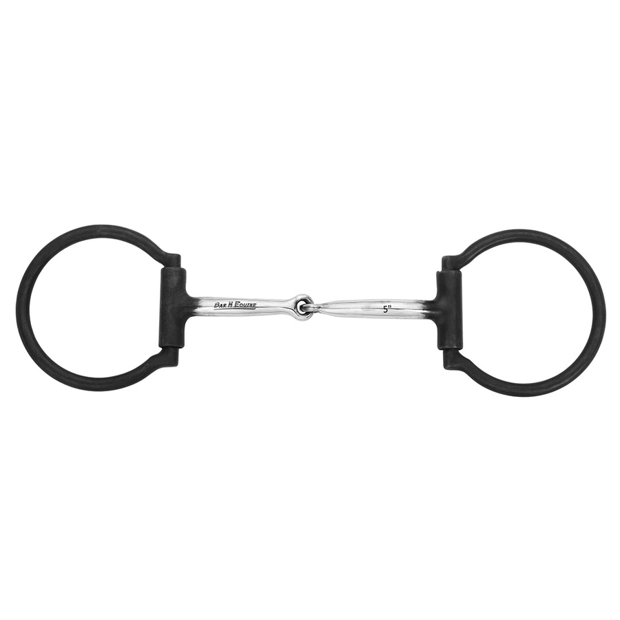 BAR H EQUINE Western Antique Fixed D Ring Snaffle Bit Single Jointed - Uhorse