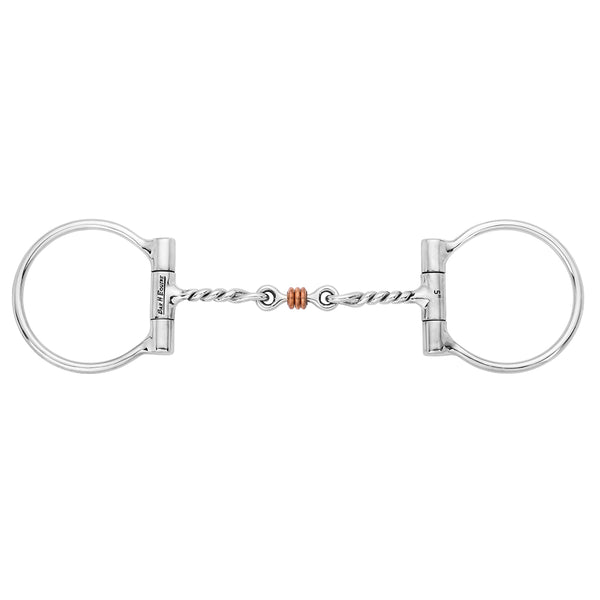BAR H EQUINE W. D Ring Twisted Mouth Copper Rollers by Hilason – Cowboy and equestrian accessories