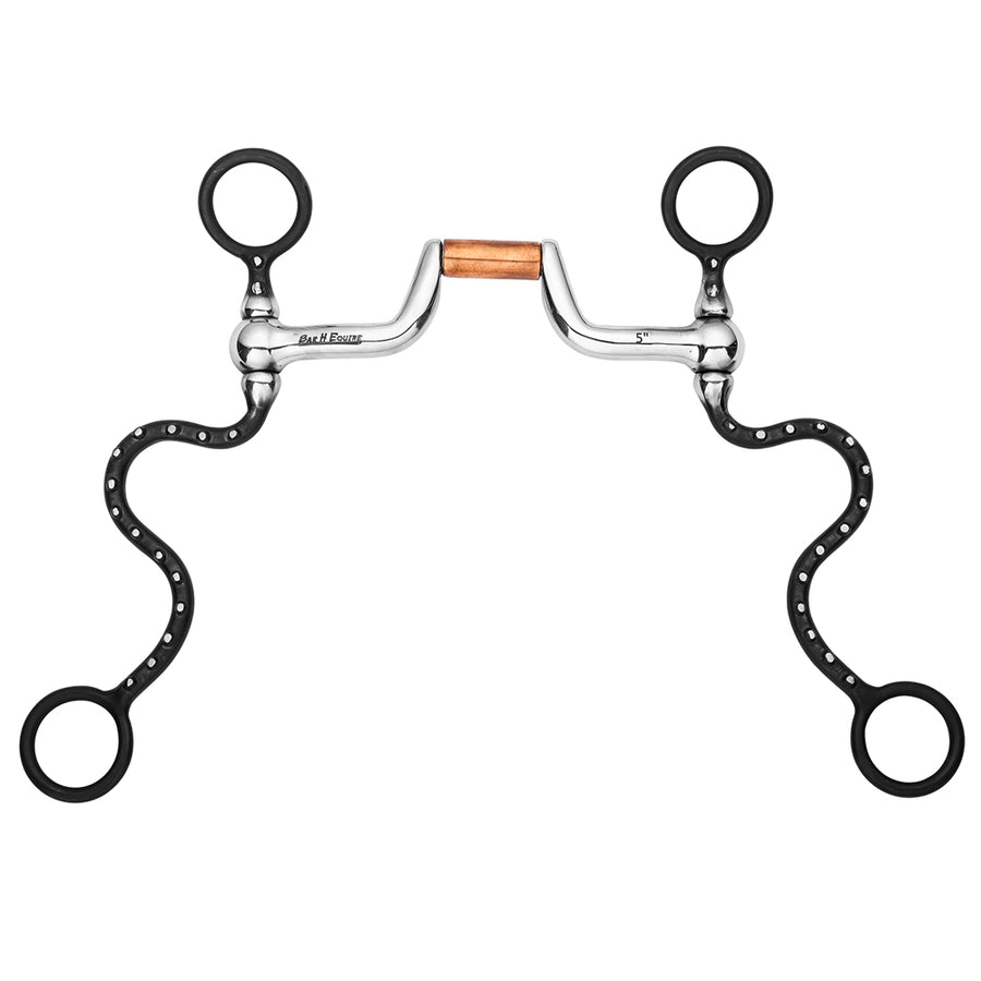 BAR H EQUINE Cavalry Shank Bit with Copper Hinge Port - Uhorse