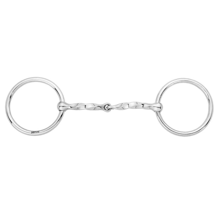 BAR H EQUINE Western Loose Ring Slow Twist Jointed Mouthpiece - Uhorse