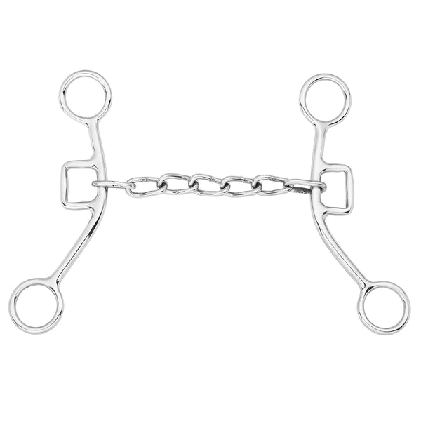 BAR H EQUINE Western Gag Bit with Chain Mouthpiece Stainless Steel - Uhorse