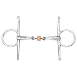 BAR H EQUINE Full Cheek Snaffle Bit with Three-Piece Copper Roller