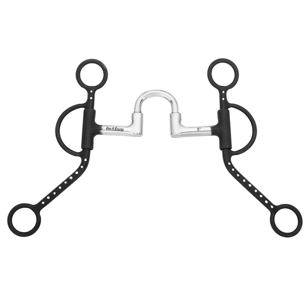 BAR H EQUINE Western Long Shank with Silver Dots Correction Bit Stainless Steel - Uhorse