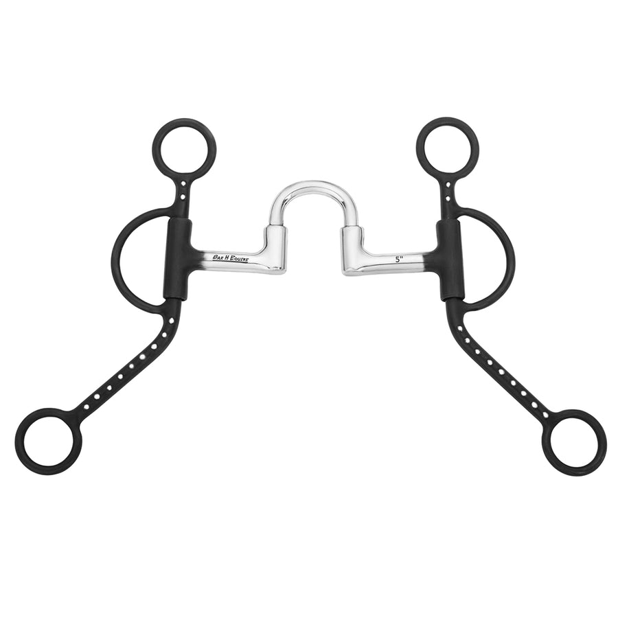 BAR H EQUINE Western Long Shank with Silver Dots Correction Bit Stainless Steel - Uhorse
