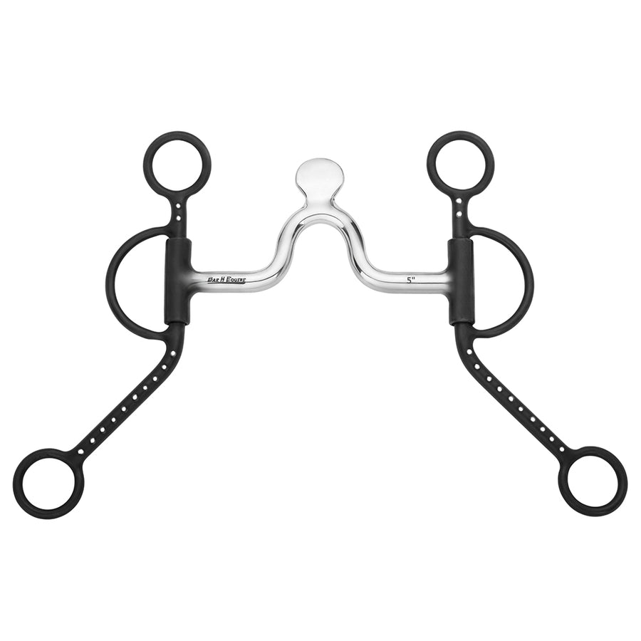 BAR H EQUINE Western Shank Bit with Low Port and Spade Mouthpiece - Uhorse