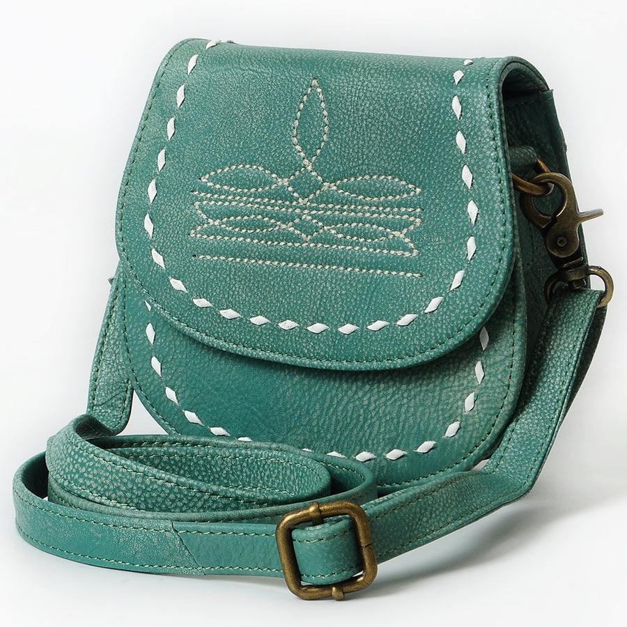 American Darling Crossbody Full Grain Genuine Leather women bag western handbag purse - Uhorse