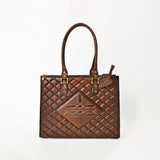 American Darling Western Leather Tote Bag Quilted Boot Stitched Embroidery Genuine Full Grain Leather Handcrafted Shoulder Bag