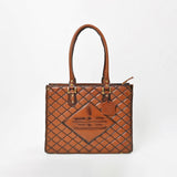 American Darling Premium Quilted Leather Handbag with Embossed Detail & Dual Handles – Elegant Structured Tote for Women
