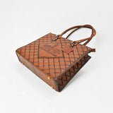 American Darling Premium Quilted Leather Handbag with Embossed Detail & Dual Handles – Elegant Structured Tote for Women