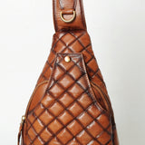 American Darling Sling Bag Beautifully Quilted Genuine Leather women bag