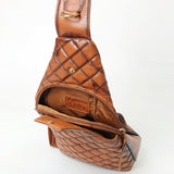 American Darling Sling Bag Beautifully Quilted Genuine Leather women