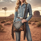 American Darling Women's Crossbody Bag Western Full Grain Genuine Leather Handbag