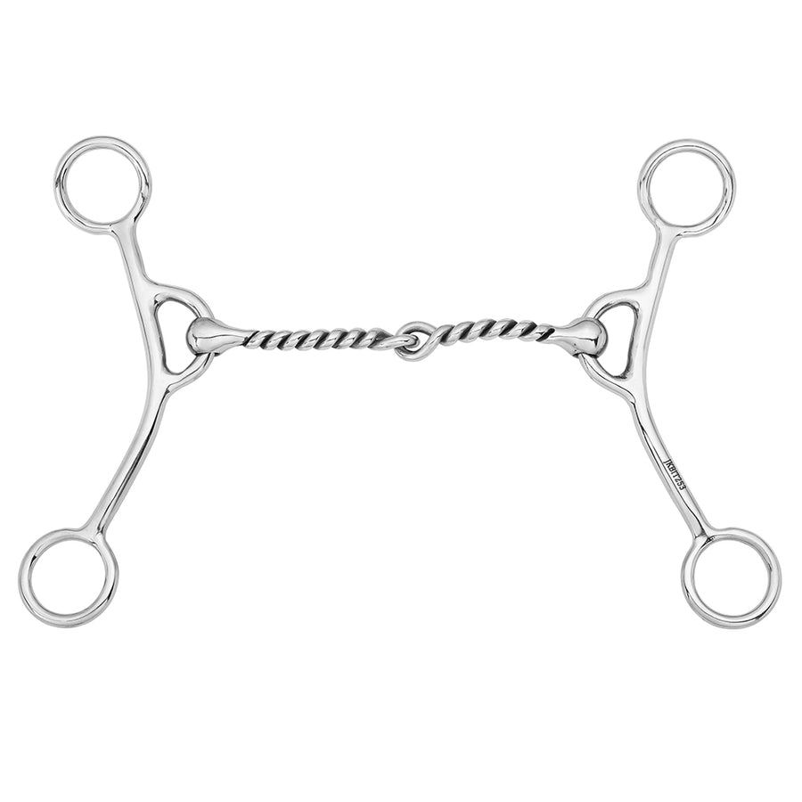 BAR H EQUINE Western Gag Bit with Twisted Single-Jointed Mouthpiece - Uhorse
