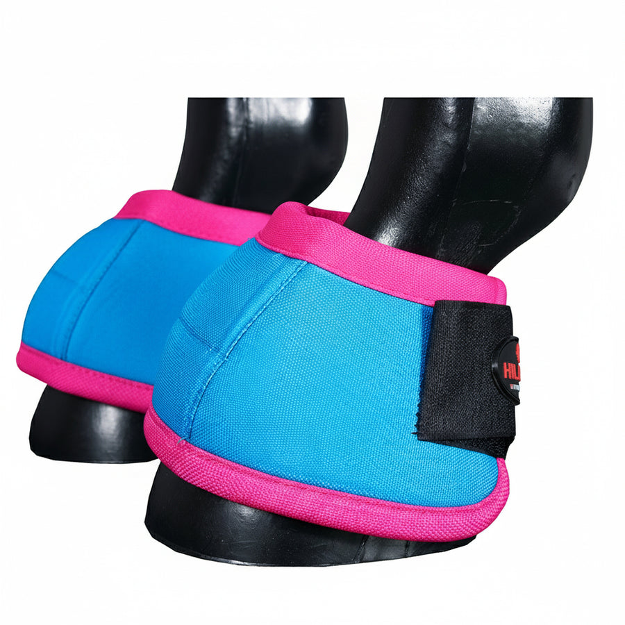 HILASON Ballistic Overreach Bell Boots for Horses Protective, Shock Absorbing, Durable and Comfortable Quick Wrap - Uhorse