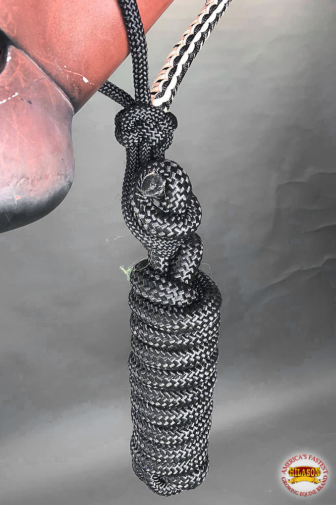 HILASON Western Horse Poly Rope Tied Adjustable Halter 8 Ft Lead