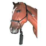HILASON Western Horse Poly Rope Tied Adjustable Halter 8 Ft Lead Rope