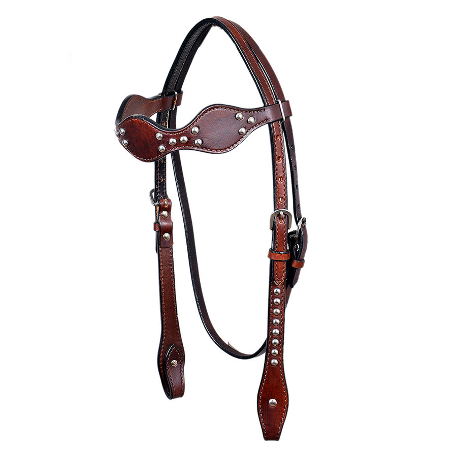HILASON Western Horse Headstall Genuine American Leather brown - Uhorse