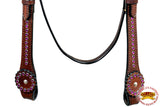 HILASON Western Horse Headstall Genuine American Leather brown