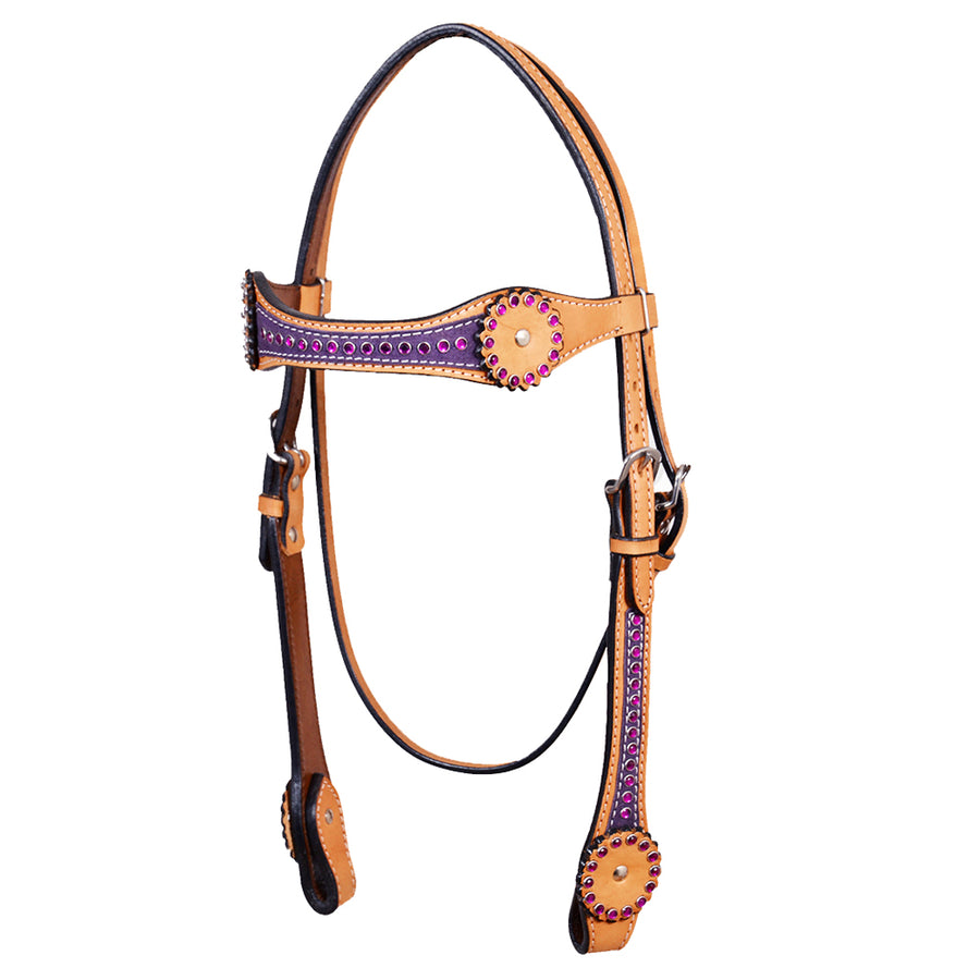 HILASON Western Horse Headstall Genuine American Leather Tan - Uhorse
