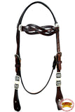 HILASON Western Horse Headstall Genuine American Leather brown