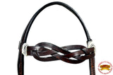 HILASON Western Horse Headstall Genuine American Leather brown