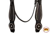 HILASON Western Horse Headstall Genuine American Leather dark brown
