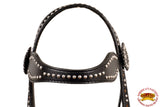 HILASON Western Horse Headstall Genuine American Leather dark brown