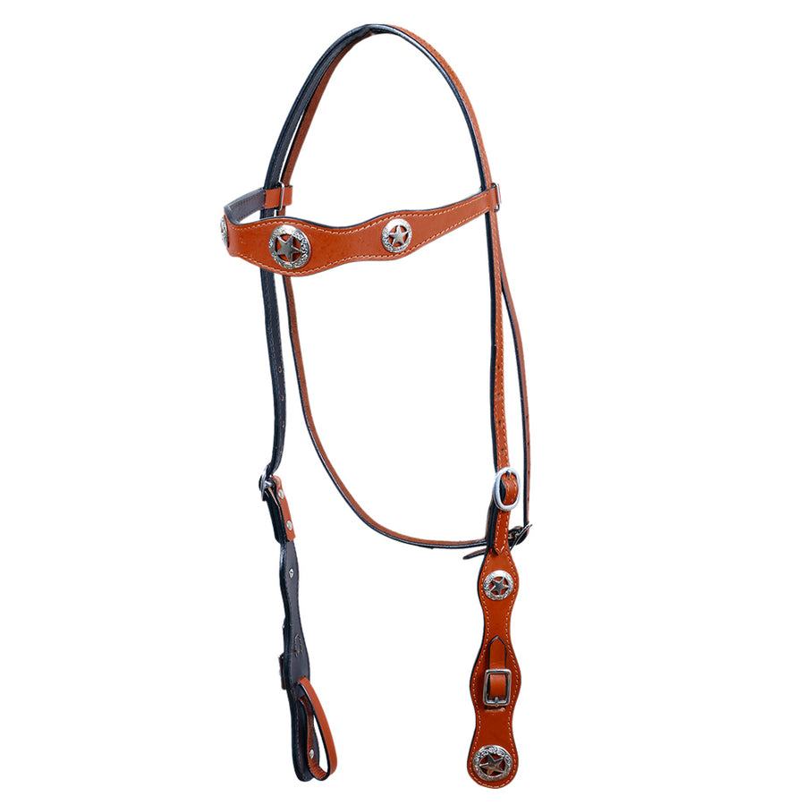 HILASON Western Horse Headstall Genuine American Leather tan - Uhorse