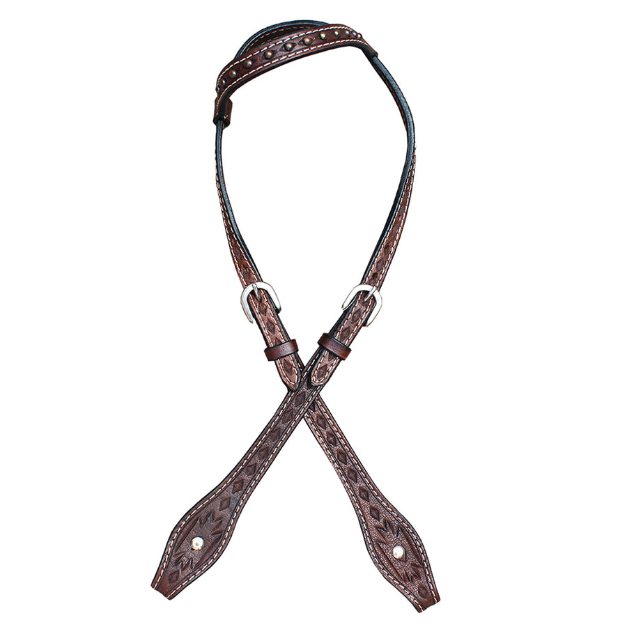 HILASON Western Horse Headstall Genuine American Leather brown - Uhorse