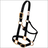 Weaver Black Original Adjustable Chin And Throat Snap Horse Halter