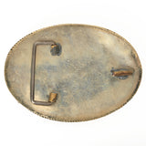 American Darling  Belt Buckle Engraved Brass Turquoise Rhinestone Scrollwork