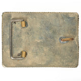 American Darling  Belt Buckle Engraved Brass Turquoise Rhinestone Scrollwork