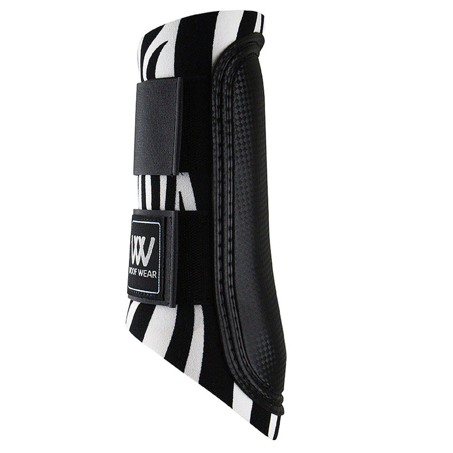 X Sml Woof Wear Horse Sport Brushing Boot Full Coverage Strike Pad Zebra Print - Uhorse
